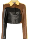 Materiel Colour-block Leather Jacket In Multicolor