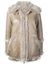 Manzoni 24 Shearling Jacket In Neutrals