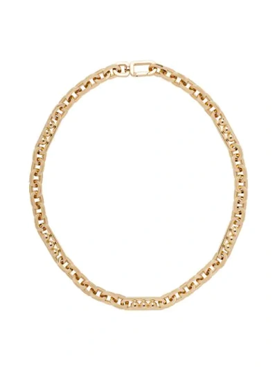 Prada Short Chain-link And Sphere Necklace In Gold
