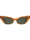 Alain Mikli Le Matin Sunglasses In 009/71 Havana Amber Damier