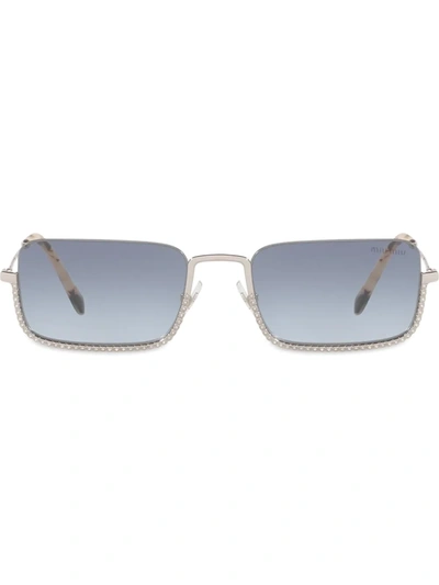 Miu Miu Mu70us Sunglasses In Silver