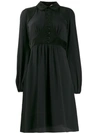 N°21 Velvet Panel Shirt Dress In Black