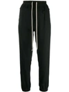 Rick Owens Tapered Trousers In 09 Black