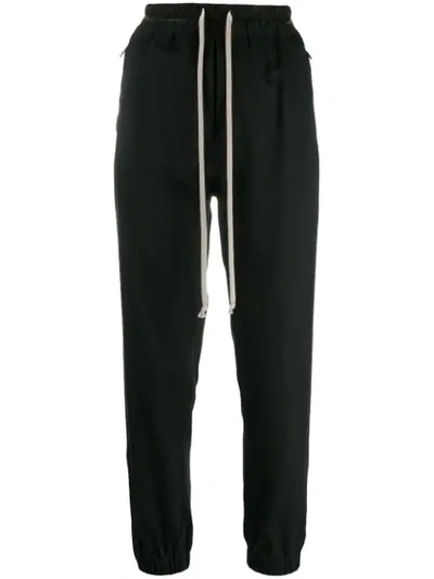 Rick Owens Tapered Trousers In 09 Black