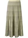 Proenza Schouler Pleated Stripe Jacquard Knit Skirt In Neutrals