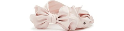 Maison Michel 'betty' Bow Satin Headband In Pink