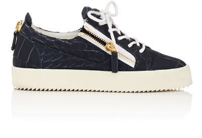 Giuseppe Zanotti Double-zip Stamped Leather Sneakers | ModeSens