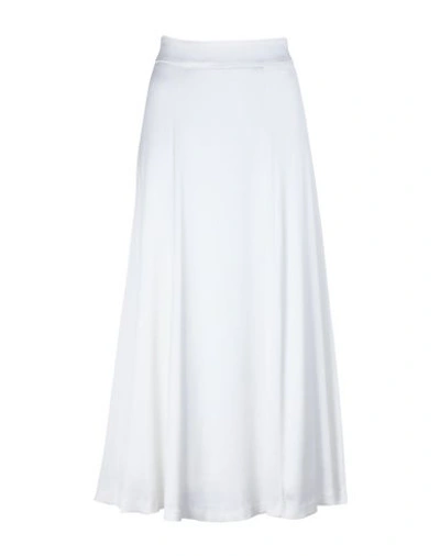 Ivy & Oak Floor-length Satin Skirt In White