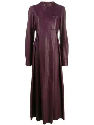Talbot Runhof Nappa Evening Dress In Purple