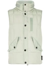 Stone Island Padded Stand-collar Gilet In Grey