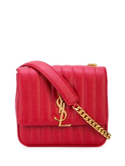 Saint Laurent Vicky Shoulder Bag In Red