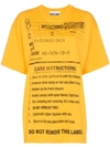 Moschino Oversized Care Label-print T-shirt In Yellow