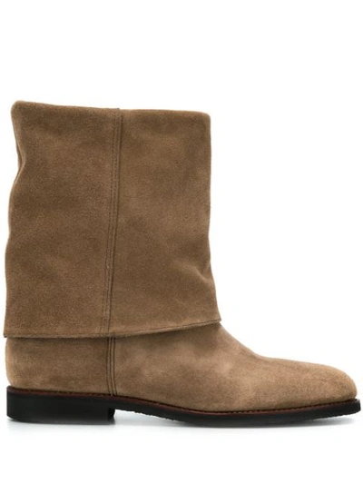 Holland & Holland Turnover Ankle Boots In Brown