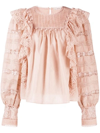 Ulla Johnson Lily Broderie Anglaise Blouse In Blush