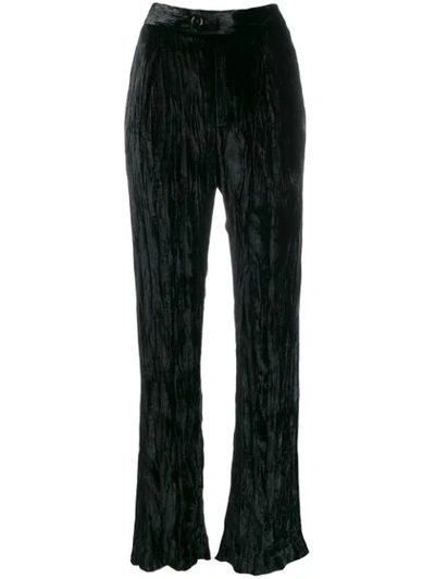 Chloé Creased High-waisted Trousers In Black