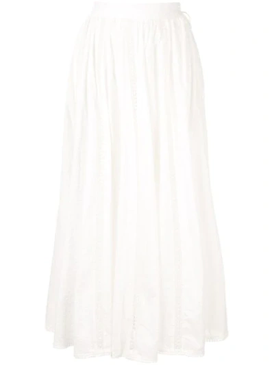 Zimmermann Broderie Anglaise Skirt In White