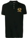 Dsquared2 Embroidered Patch Polo Shirt In Black