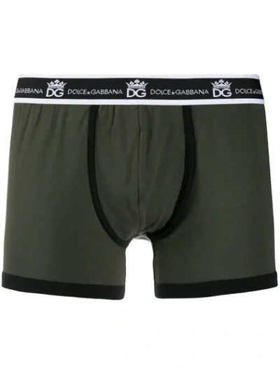Dolce & Gabbana Shorts Mit Logos - Grün In Green