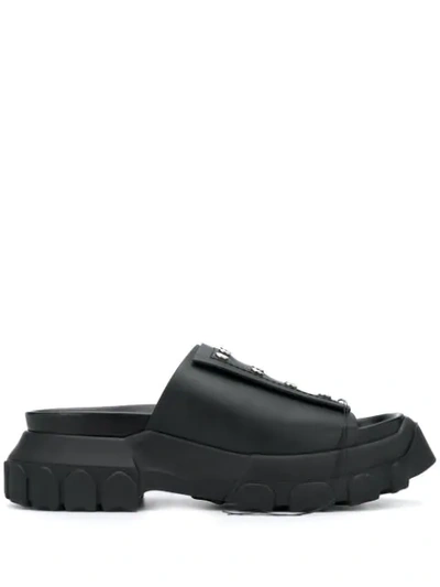 Rick Owens High Studded Sandals - Black