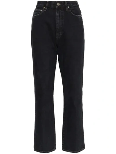 Agolde High-waisted Straight Jeans In Black