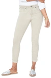 Nydj Ami Raw-edge Cuffed Ankle Skinny Jeans In Feather