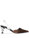Yuul Yie Lissom 70mm Python-effect Pumps In Brown