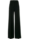 Theory Belted Stretch High Waist Trousers In Black
