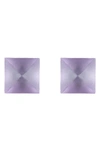 Alexis Bittar Lucite Pyramid Stud Earrings In Mulberry