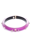 Alexis Bittar Crystal-studded Lucite Hinge Bracelet In Fuchsia