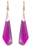 Alexis Bittar Faceted Lucite-detail Drop Earrings In Fuchsia