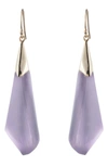 Alexis Bittar Faceted Lucite-detail Drop Earrings In Mulberry