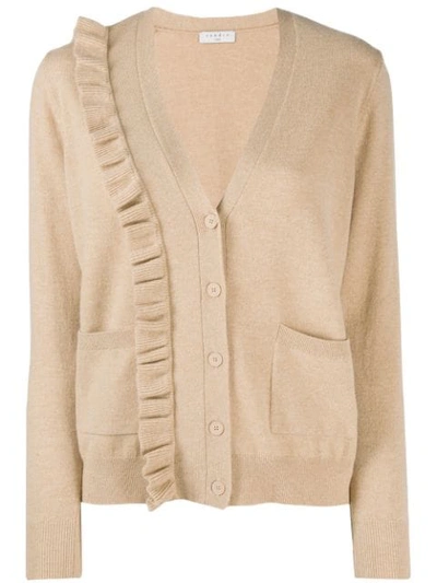 Sandro Cameen Ruffled Wool & Cashmere Cardigan - 100% Exclusive In Camel