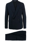 Giorgio Armani Men's Gingham Sihgle-breasted Wool Suit In Navy