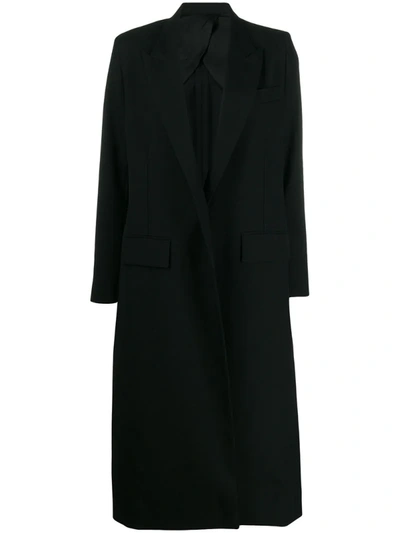 Ami Alexandre Mattiussi Elongated Wool Coat In Black