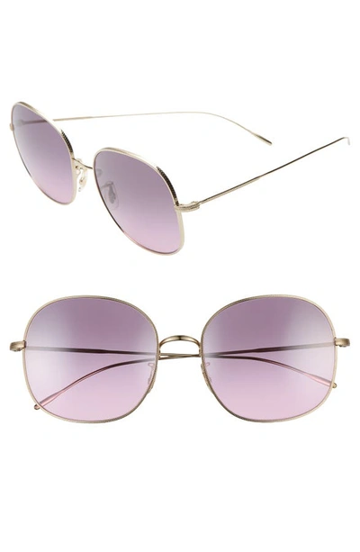 Oliver Peoples Mehrie 57mm Gradient Round Sunglasses In Grey-black
