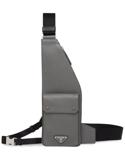 Prada Harness Crossbody Bag In Grey