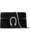 Gucci Dionysus Velvet Super Mini Bag In Nero