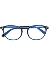 Tom Ford Tf5583b Round Frame Glasses In Blue