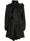 Adam Lippes Taffeta Scarf-neck Anorak Jacket In Black