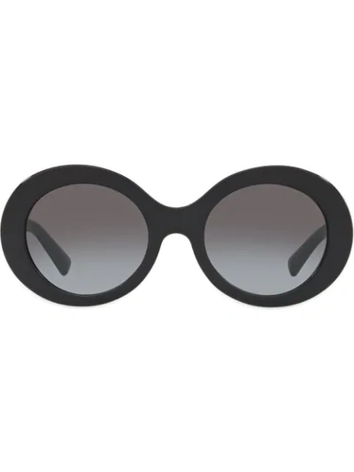 Valentino Allure 52mm Oversized Round Sunglasses In Black