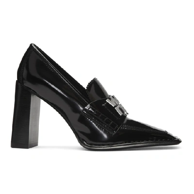 Alexander Wang 'parker' Logo Plate Leather Loafer Pumps In 001 Black