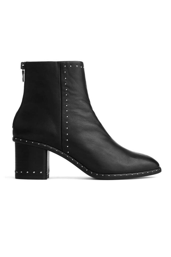 Rag & Bone Women's Willow Studded Leather Ankle Boots In Black/ Black ...