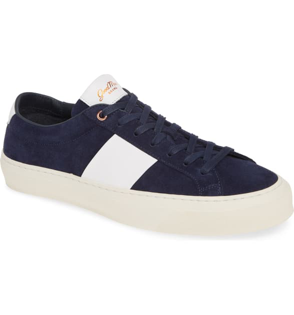 Good Man Brand Legacy Sneaker In Navy / White Calf Suede ModeSens