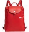 Longchamp Le Pliage Club Backpack - Red In Vermillion