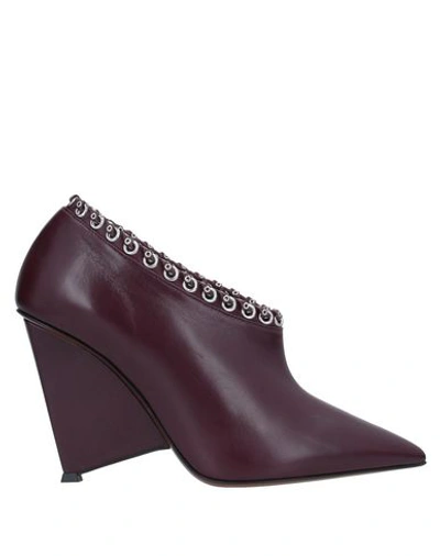 Alain Tondowski Booties In Maroon