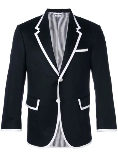 Thom Browne Wide Lapel Sport Coat In Blue