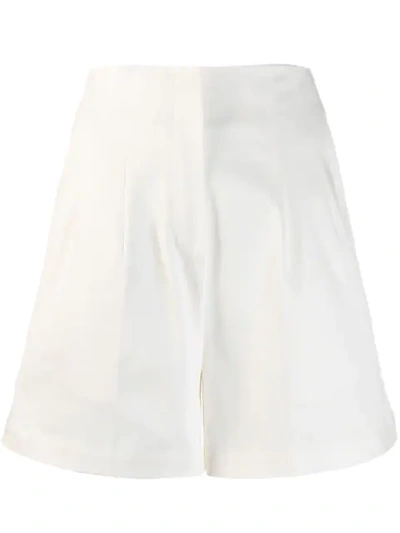 L'autre Chose High Waisted Shorts In White