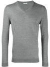 Cenere Gb Fitted Fine Knit Sweater In Grey