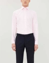 Eton Mens Pink/red Herringbone Slim-fit Cotton Shirt 17