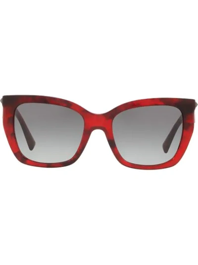 Valentino Oversized Sunglasses In Red